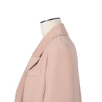 超希少 FENDI フェンディ / 美品 FFロゴ ミンクポケット / カシミア 100% ダブルコート / FF8910 MW18 / size 40  (M) PINK BEIGE