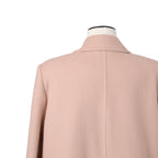 超希少 FENDI フェンディ / 美品 FFロゴ ミンクポケット / カシミア 100% ダブルコート / FF8910 MW18 / size 40  (M) PINK BEIGE