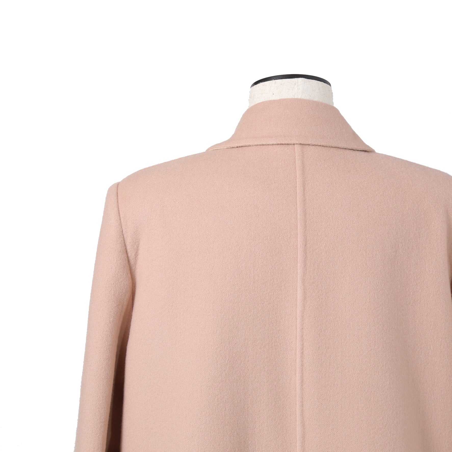 超希少 FENDI フェンディ / 美品 FFロゴ ミンクポケット / カシミア 100% ダブルコート / FF8910 MW18 / size 40  (M) PINK BEIGE