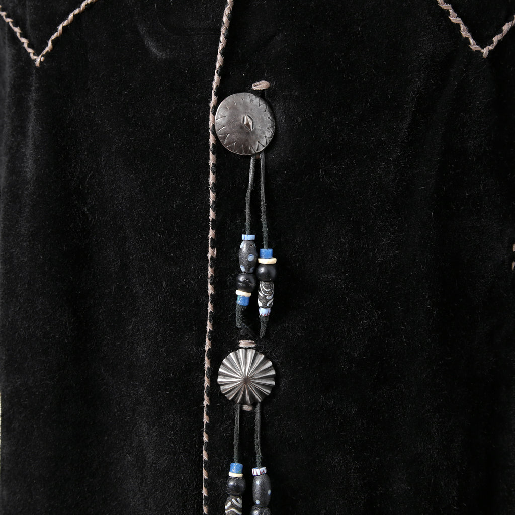 新品 Sisii x PAM DIETRICH / シシ x パムディートリッヒ コラボ / My Jacket カーフ スエード / レザー ジャケット / BLACK