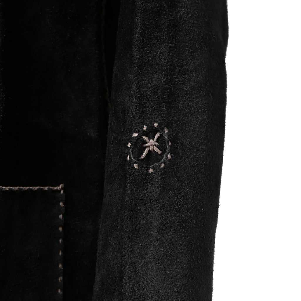 新品 Sisii x PAM DIETRICH / シシ x パムディートリッヒ コラボ / My Jacket カーフ スエード / レザー ジャケット / BLACK