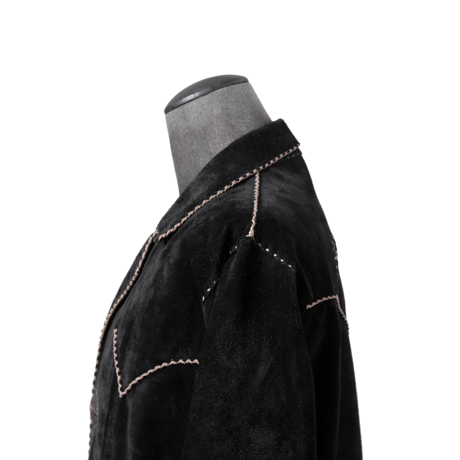 新品 Sisii x PAM DIETRICH / シシ x パムディートリッヒ コラボ / My Jacket カーフ スエード / レザー ジャケット / BLACK