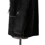 新品 Sisii x PAM DIETRICH / シシ x パムディートリッヒ コラボ / My Jacket カーフ スエード / レザー ジャケット / BLACK