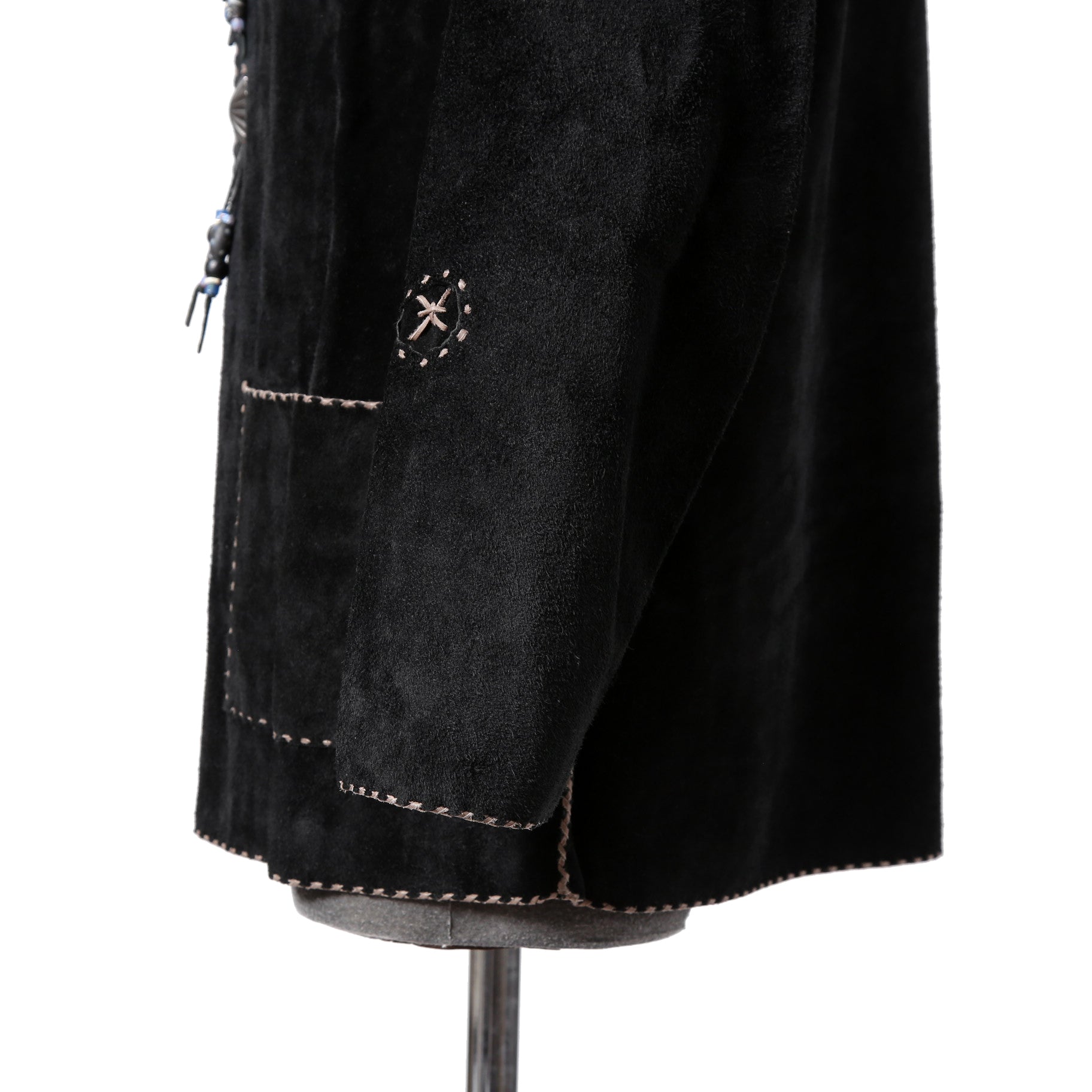 新品 Sisii x PAM DIETRICH / シシ x パムディートリッヒ コラボ / My Jacket カーフ スエード / レザー ジャケット / BLACK