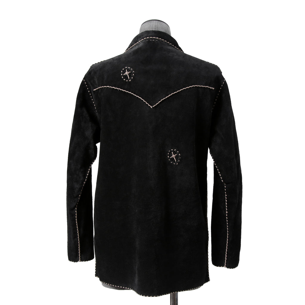 新品 Sisii x PAM DIETRICH / シシ x パムディートリッヒ コラボ / My Jacket カーフ スエード / レザー ジャケット / BLACK