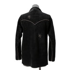 新品 Sisii x PAM DIETRICH / シシ x パムディートリッヒ コラボ / My Jacket カーフ スエード / レザー ジャケット / BLACK