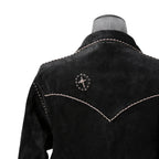 新品 Sisii x PAM DIETRICH / シシ x パムディートリッヒ コラボ / My Jacket カーフ スエード / レザー ジャケット / BLACK