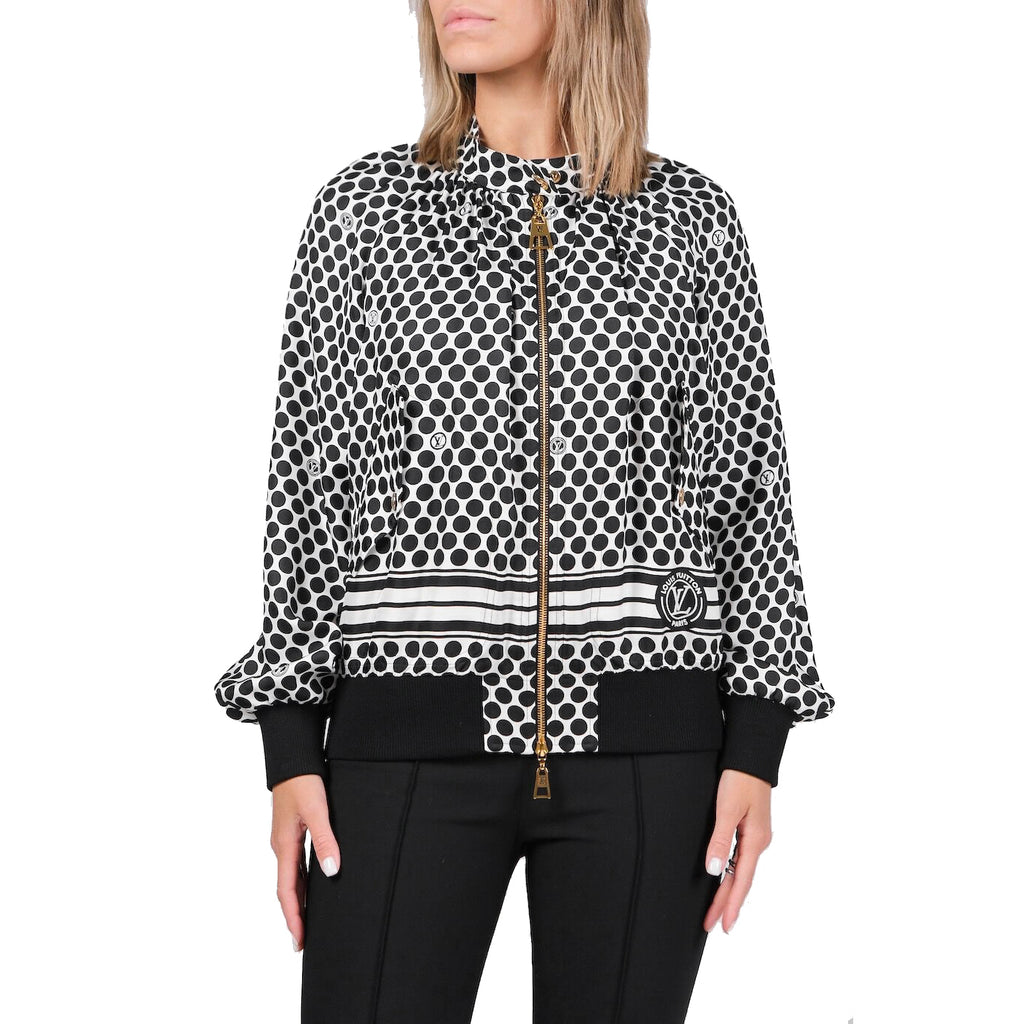 LOUIS VUITTON x YAYOI KUSAMA ルイヴィトン 草間彌生 / 2022AW 美品 ポルカ ドット ボンバージャケット / VCCW02 / size 34 (BLACK)