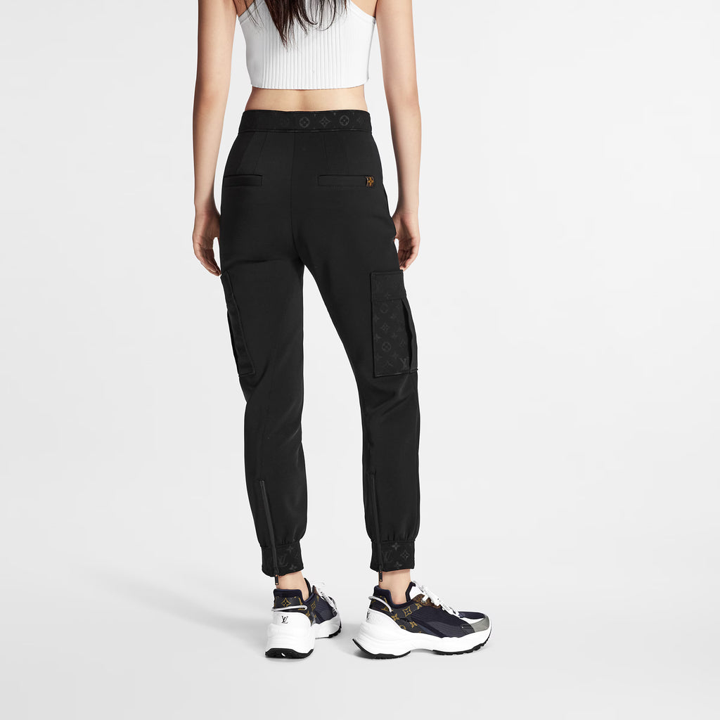 LOUIS VUITTON ルイヴィトン / 22SS 美品 モノグラムディテールカーゴ パンツ / 1A9EQA / size 38 (BLACK)
