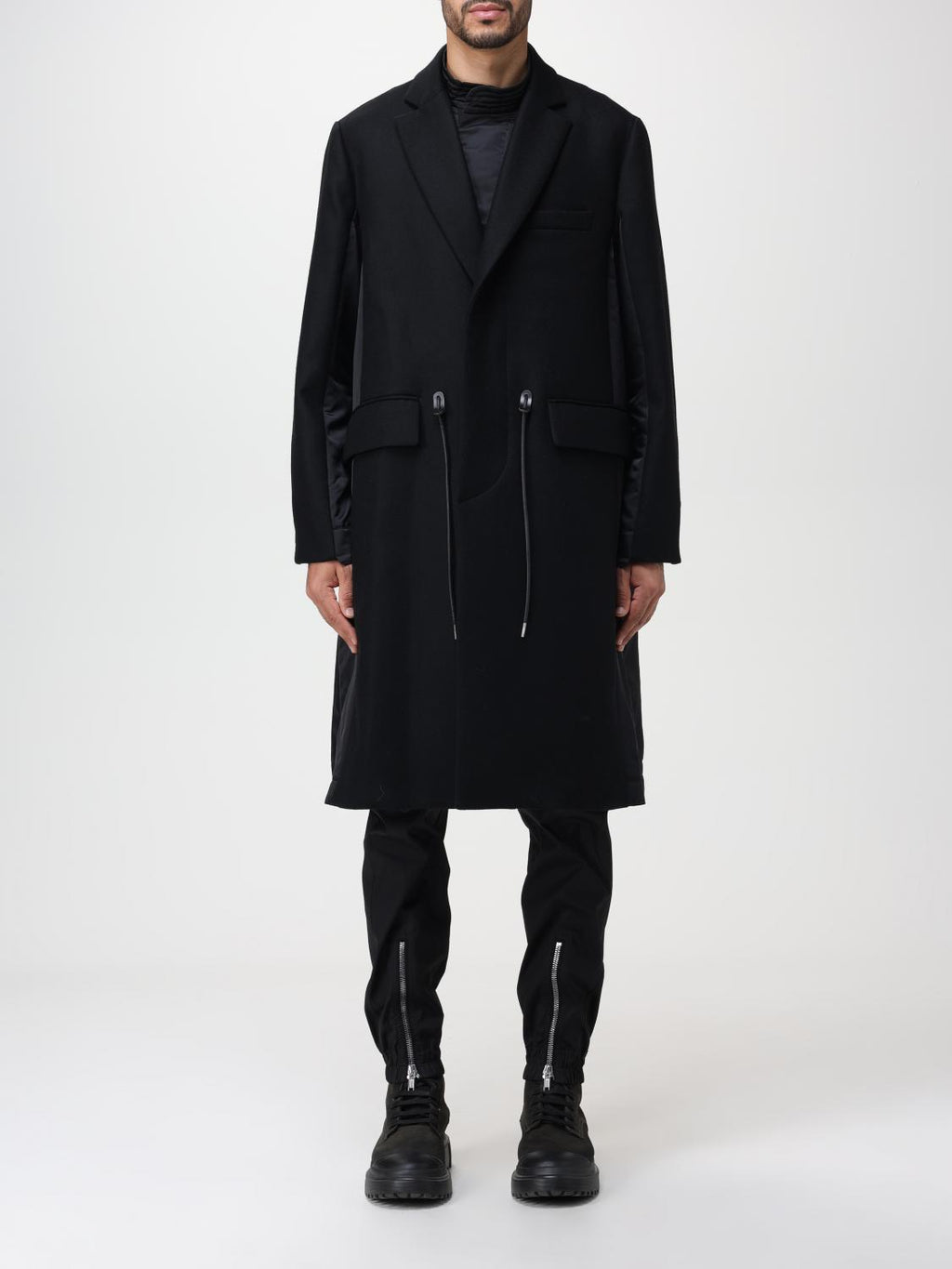 sacai サカイ / 美品 23AW ウール メルトン ドッキング コート / 23-03114M / size 1 (BLACK)